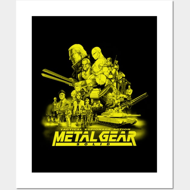 Metal Gear Solid (Yellow Highlight Version) Wall Art by CoolDojoBro